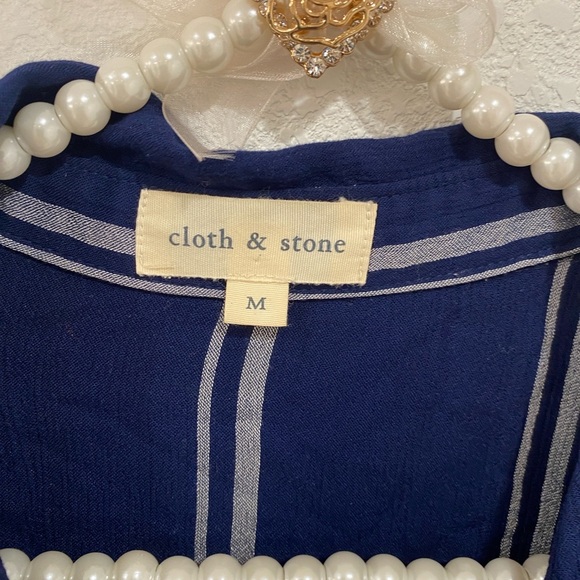 Anthropologie Cloth and Stone button down stripped shirt size M - Picture 6 of 6